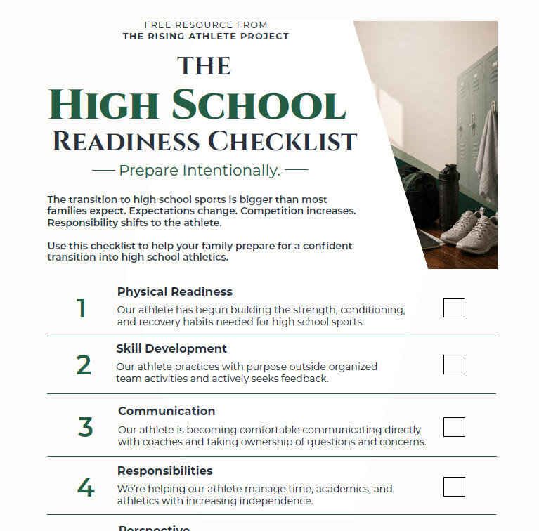 Rising Freshman Field Guide High school sports preparation guide for freshman athletes